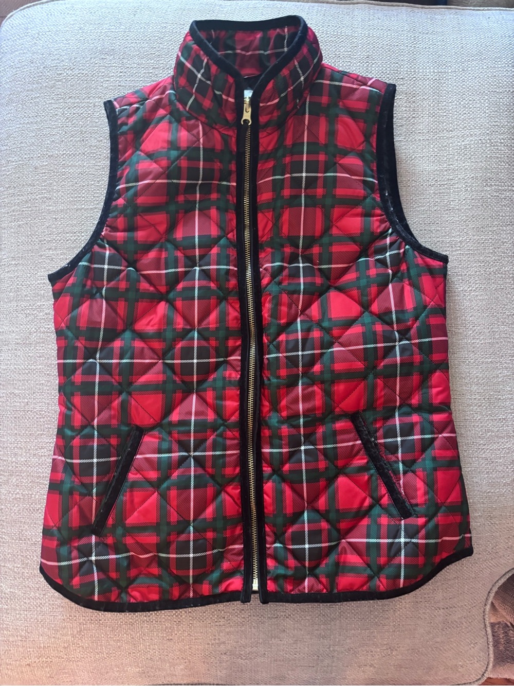 Old Navy Quilted Plaid Vest